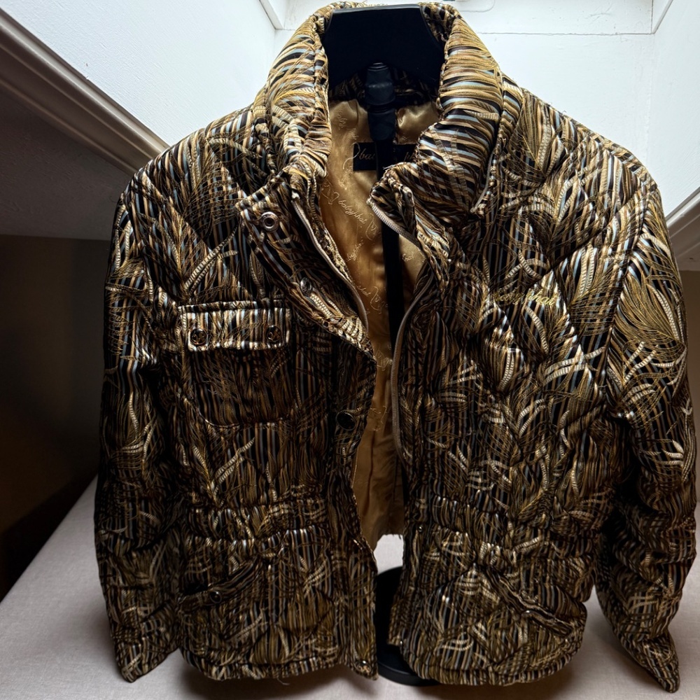 Vtg Y2K Baby Phat Black Satin Puffer Jacket Women’s XL Lined No Hood Hip Hop - Picture 6 of 11